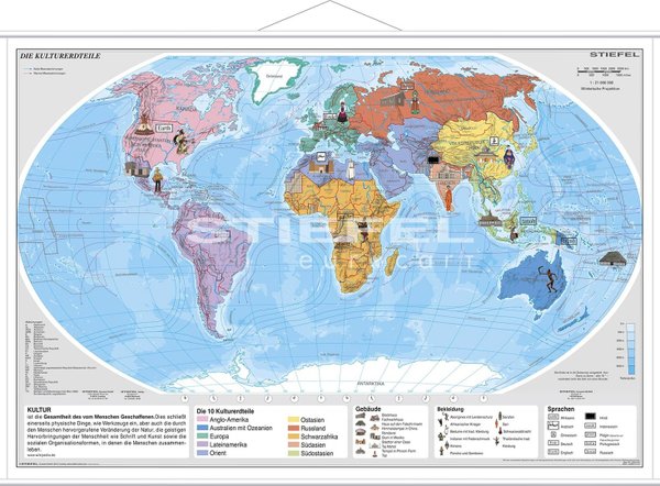 Weltkarte der Kulturerdteile