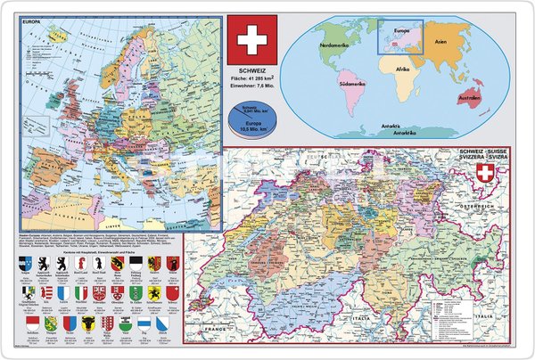 DUO Schweiz und Europa in der Welt - Schreibunterlage