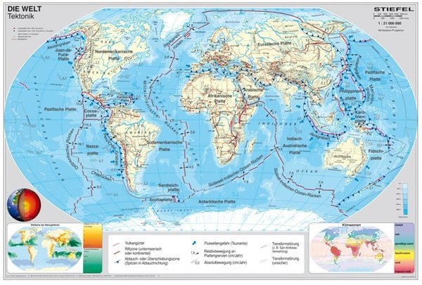 Tektonische Weltkarte