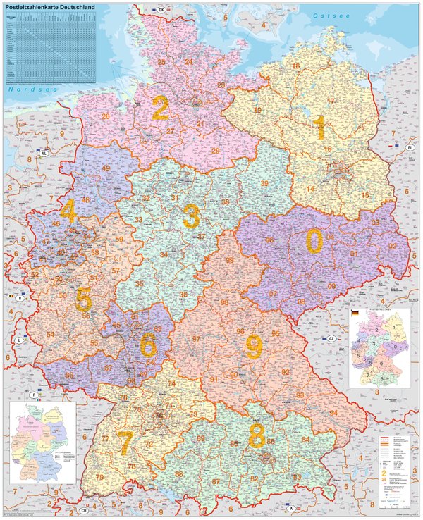PLZ-Karte Deutschland
