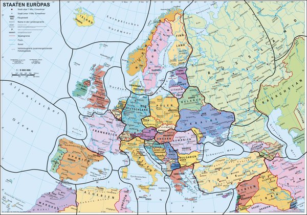 Puzzelkarte EUROPA politisch, magnetisch