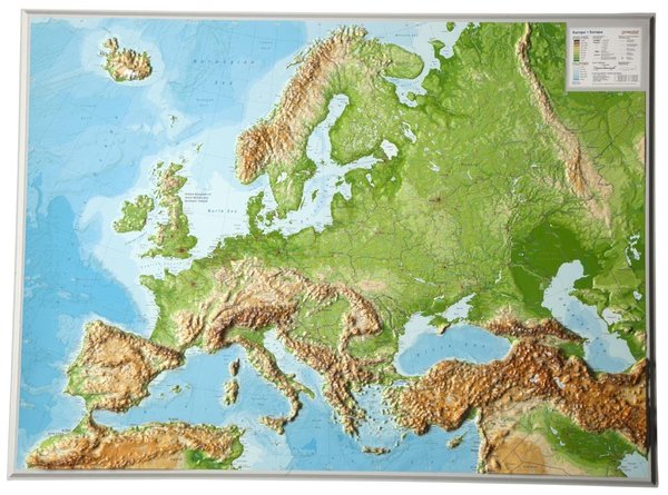 3D Reliefkarte EUROPA english